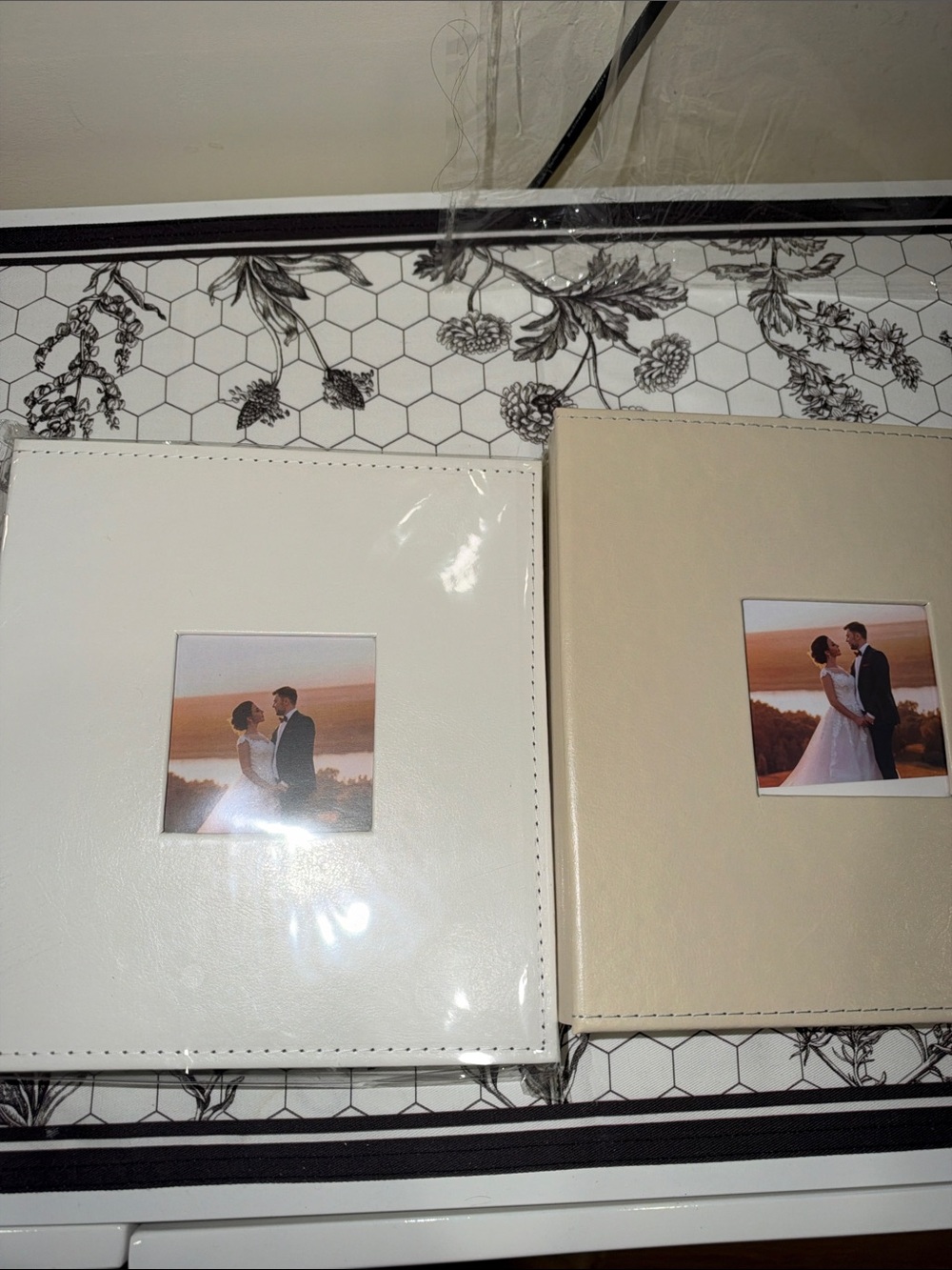 Classic Ivory and Cream Wedding Photo Albums 6.5” by 4”- two albums NEW
